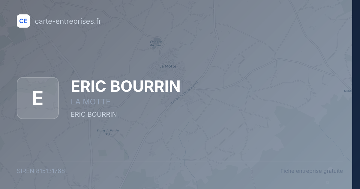 ERIC BOURRIN — 815131768 — fiche entreprise
