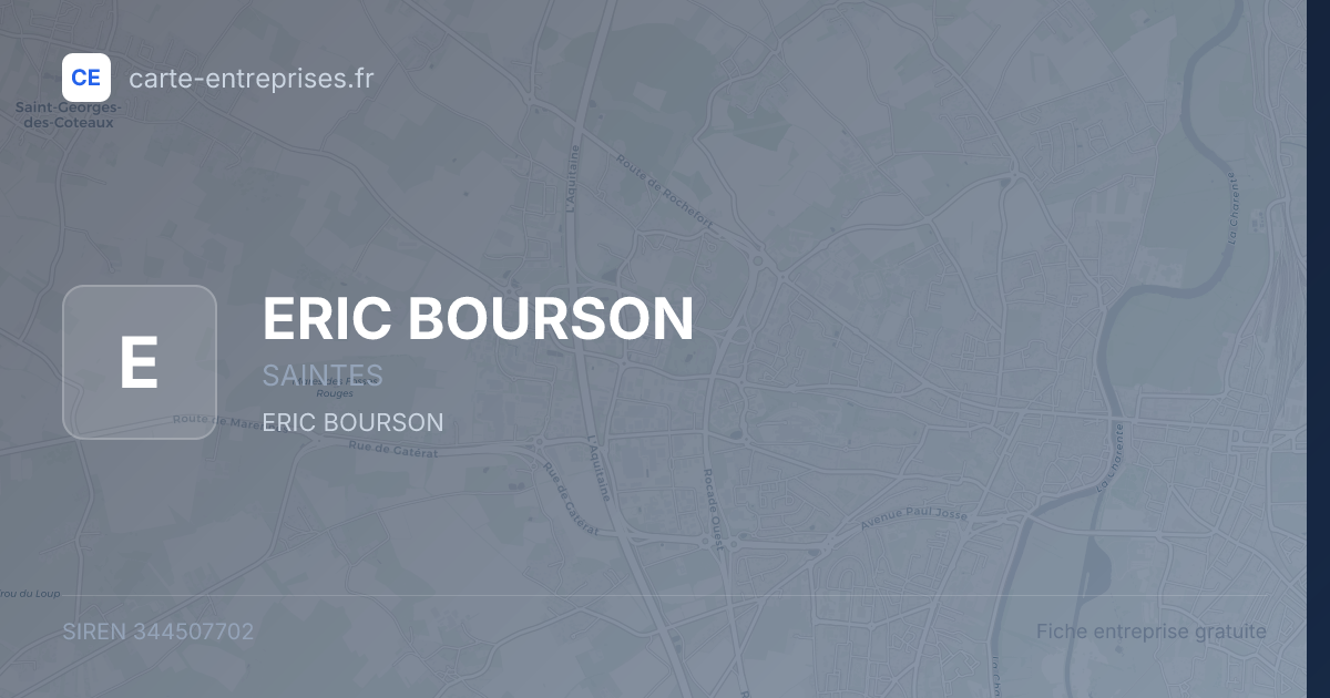 ERIC BOURSON — 344507702 — fiche entreprise