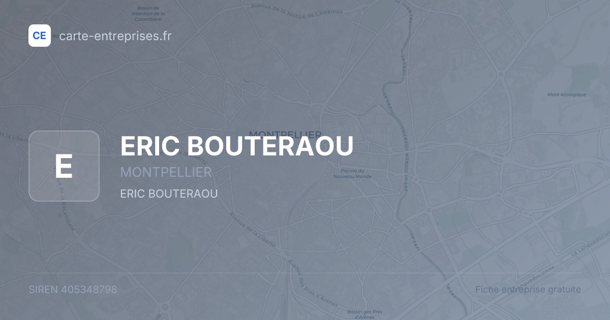 ERIC BOUTERAOU — 405348798 — fiche entreprise