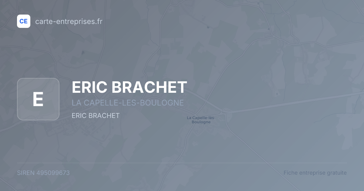 ERIC BRACHET — 495099673 — fiche entreprise