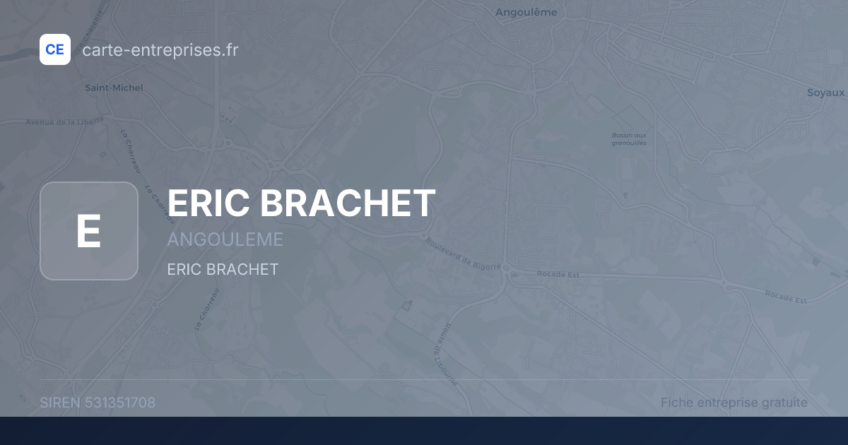 ERIC BRACHET — 531351708 — fiche entreprise