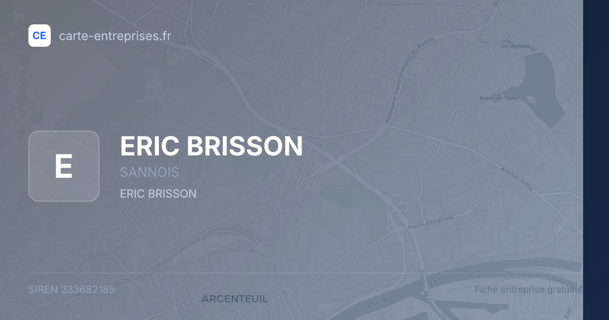ERIC BRISSON — 333682185 — fiche entreprise