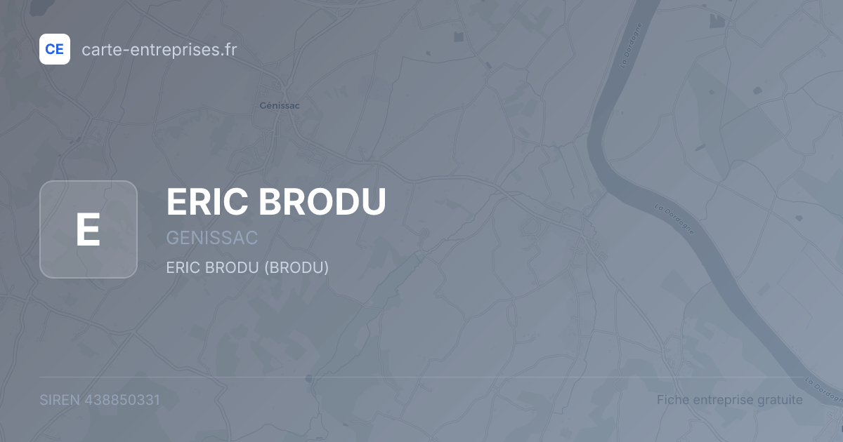 ERIC BRODU — 438850331 — fiche entreprise