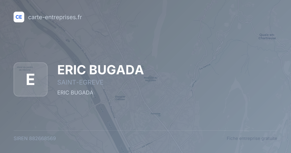 ERIC BUGADA — 882668569 — fiche entreprise