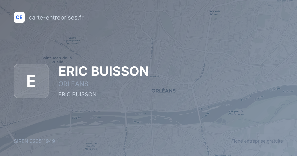 ERIC BUISSON — 323511949 — fiche entreprise