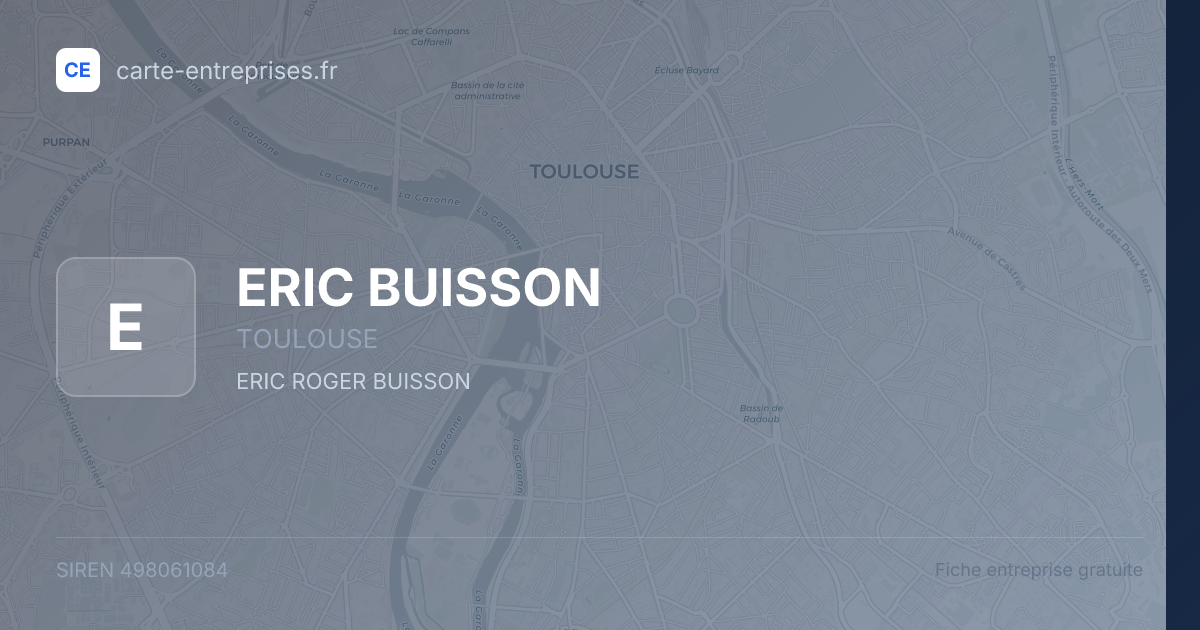 ERIC BUISSON — 498061084 — fiche entreprise