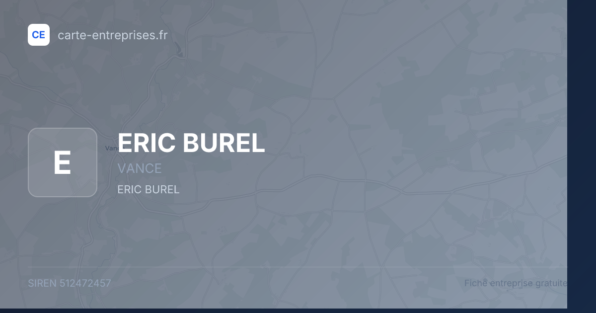 ERIC BUREL — 512472457 — fiche entreprise