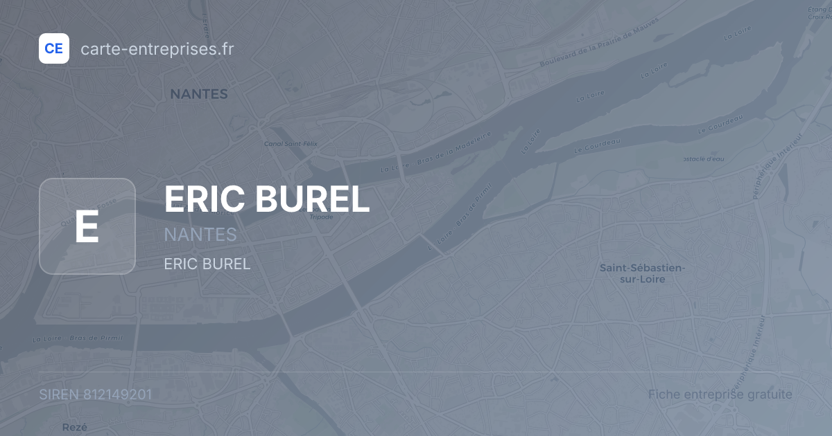 ERIC BUREL — 812149201 — fiche entreprise