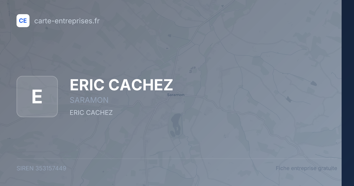 ERIC CACHEZ — 353157449 — fiche entreprise