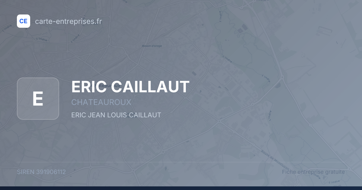 ERIC CAILLAUT — 391906112 — fiche entreprise