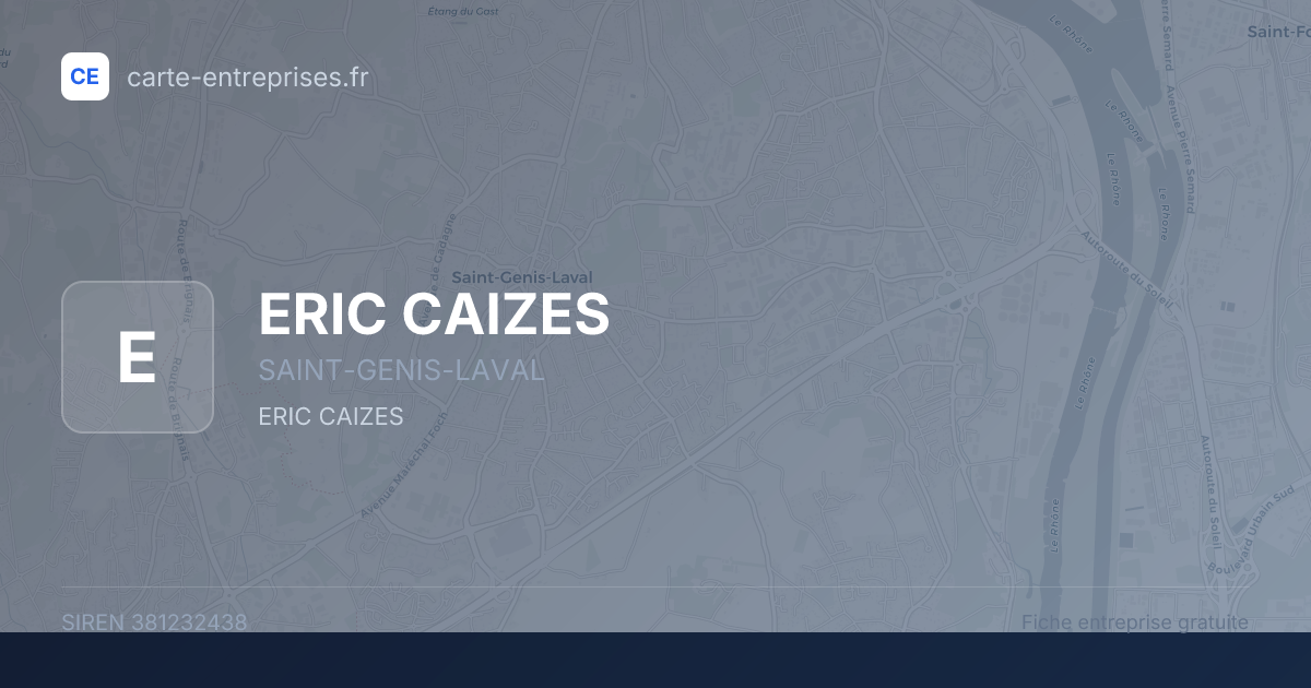 ERIC CAIZES — 381232438 — fiche entreprise