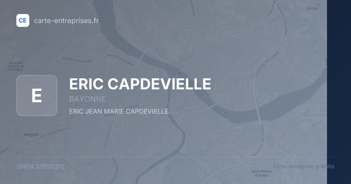 ERIC CAPDEVIELLE — 328512512 — fiche entreprise