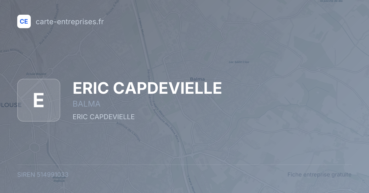 ERIC CAPDEVIELLE — 514991033 — fiche entreprise
