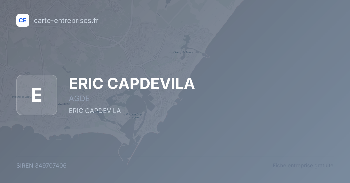 ERIC CAPDEVILA — 349707406 — fiche entreprise