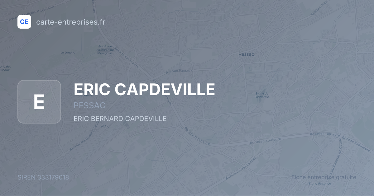 ERIC CAPDEVILLE — 333179018 — fiche entreprise