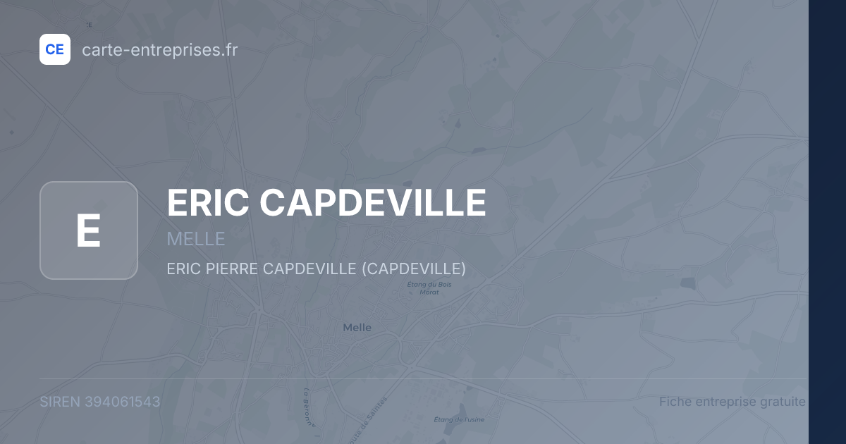 ERIC CAPDEVILLE — 394061543 — fiche entreprise