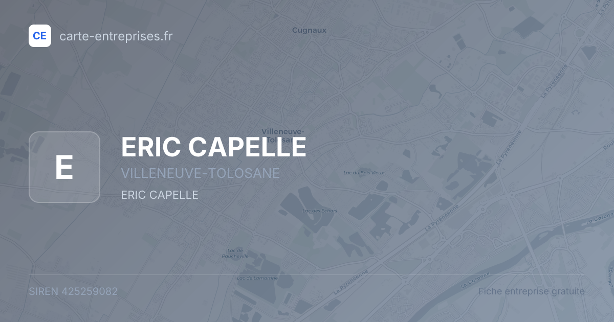 ERIC CAPELLE — 425259082 — fiche entreprise