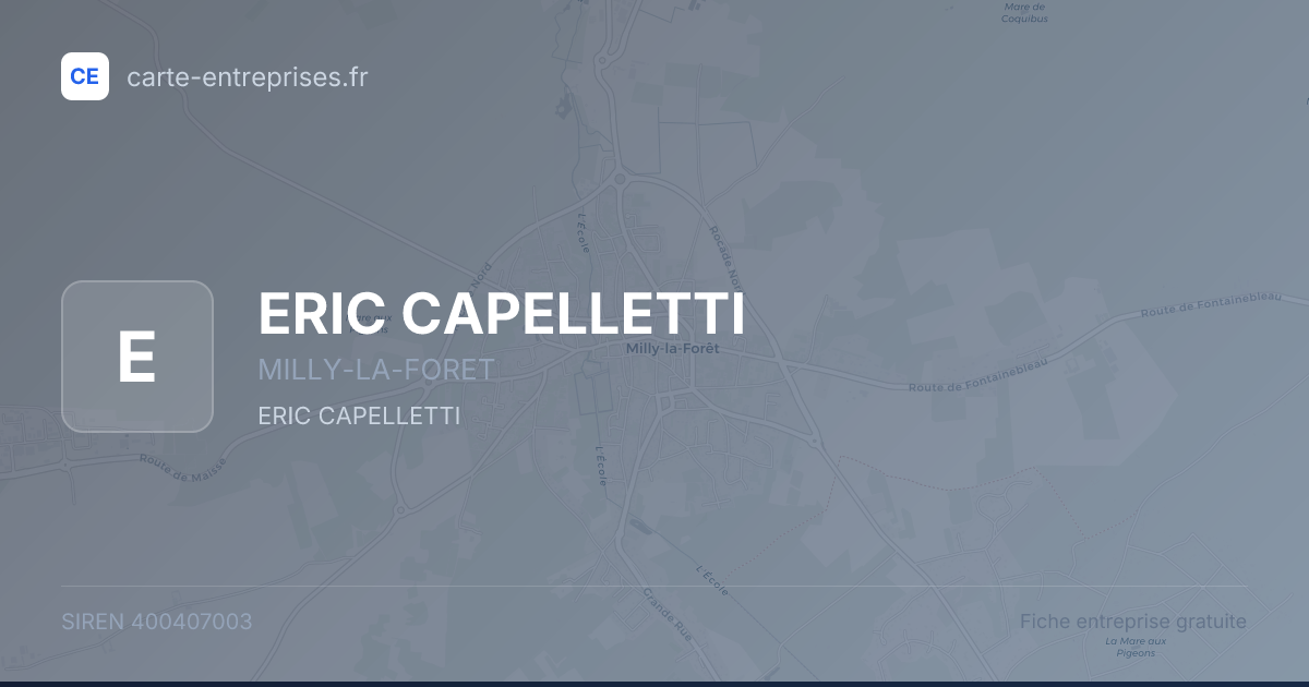 ERIC CAPELLETTI — 400407003 — fiche entreprise