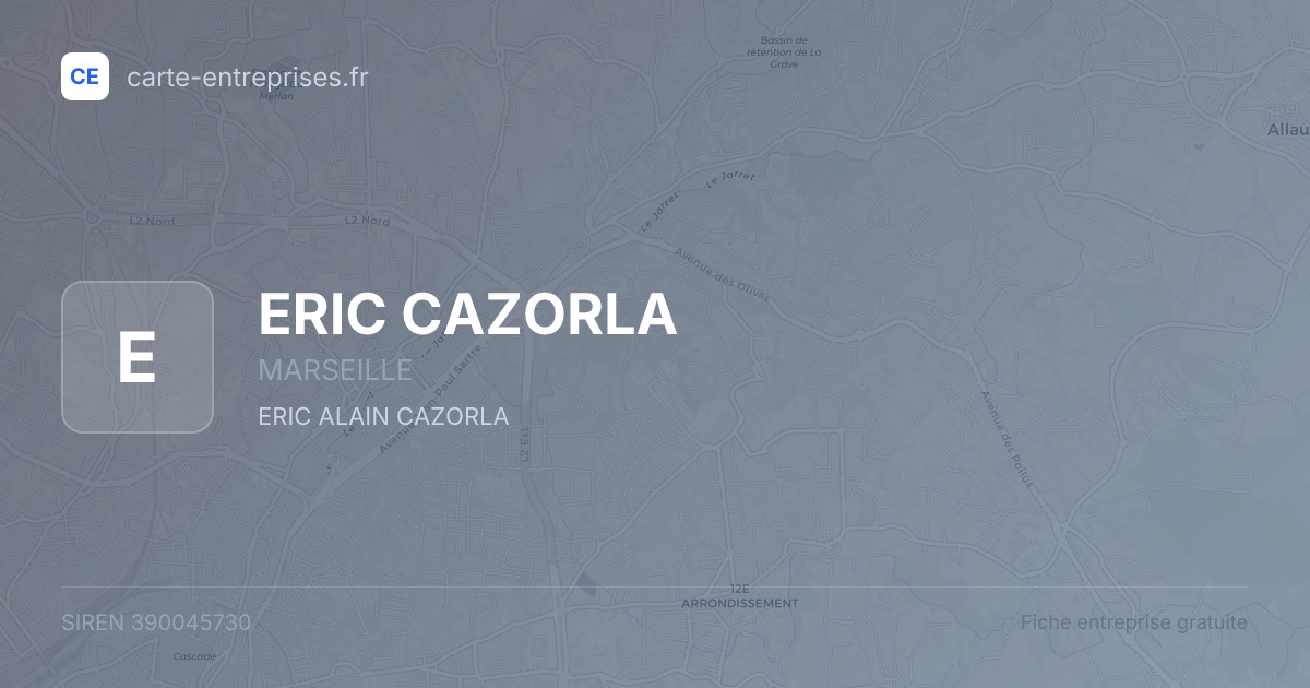 ERIC CAZORLA — 390045730 — fiche entreprise
