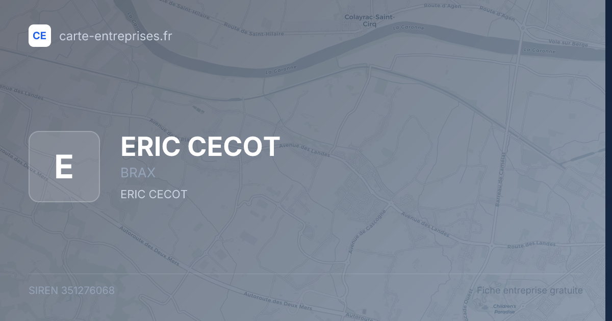 ERIC CECOT — 351276068 — fiche entreprise