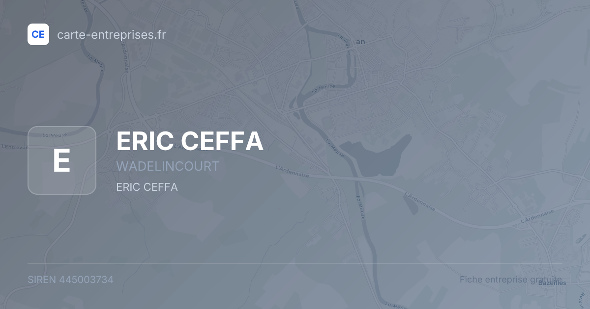 ERIC CEFFA — 445003734 — fiche entreprise