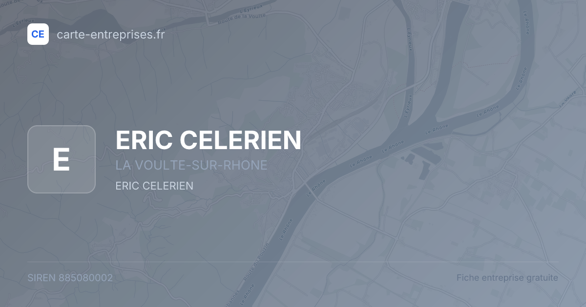 ERIC CELERIEN — 885080002 — fiche entreprise