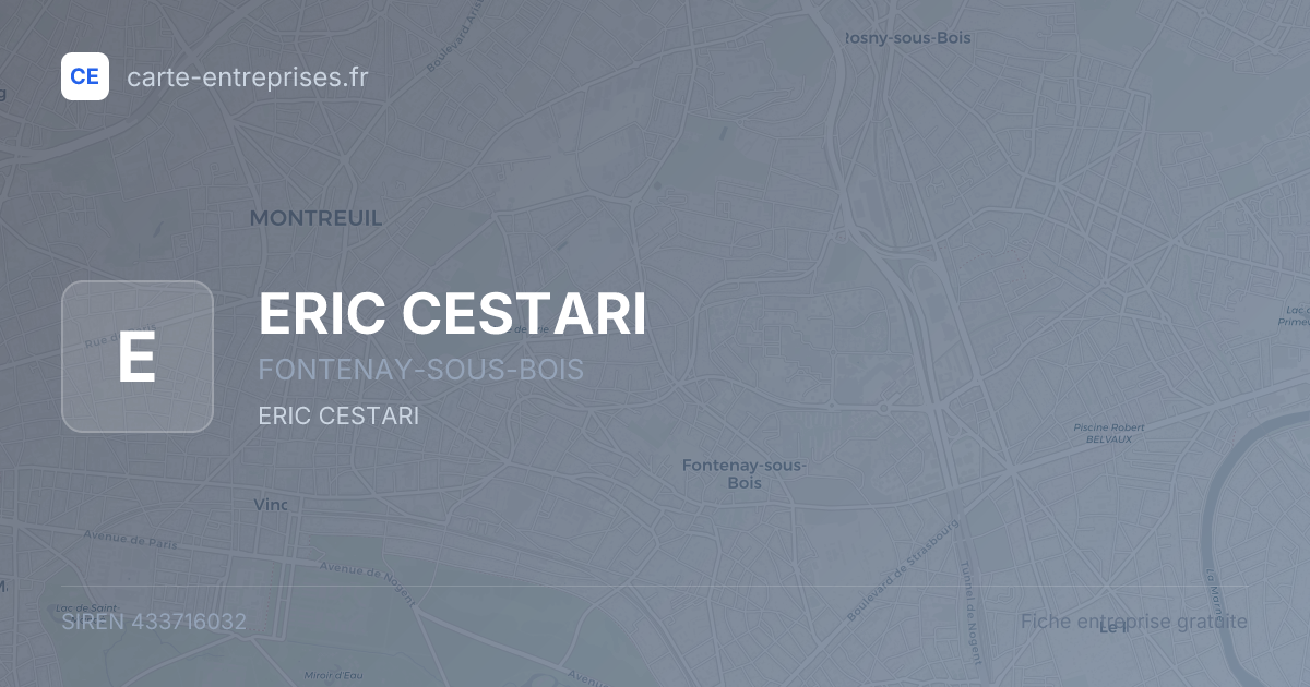 ERIC CESTARI — 433716032 — fiche entreprise