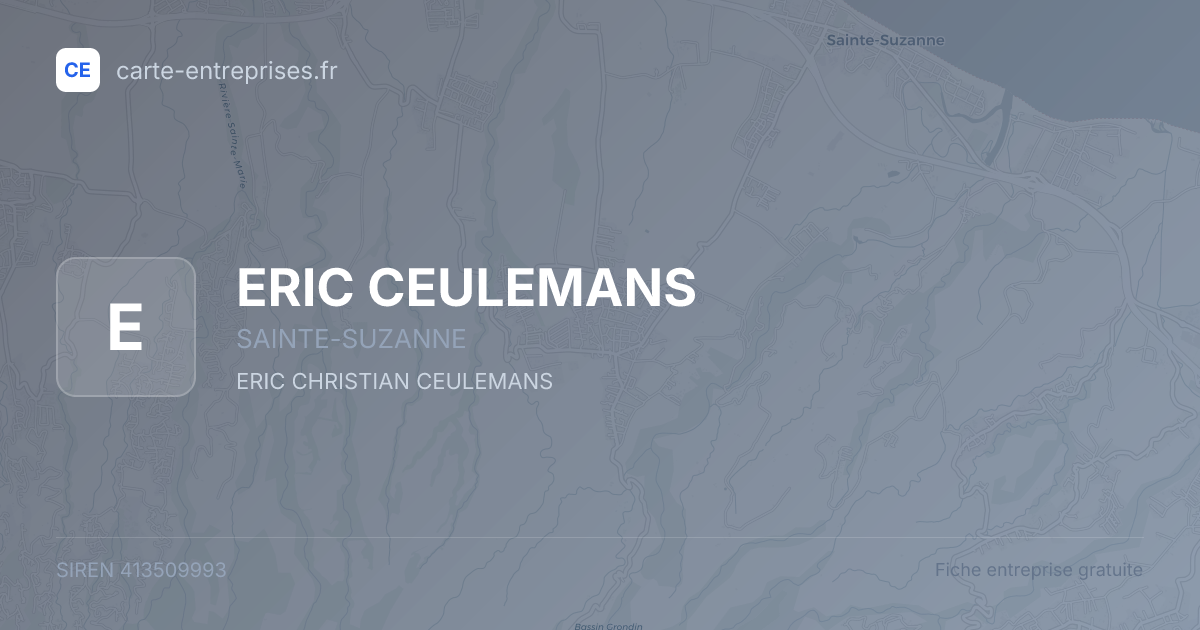 ERIC CEULEMANS — 413509993 — fiche entreprise