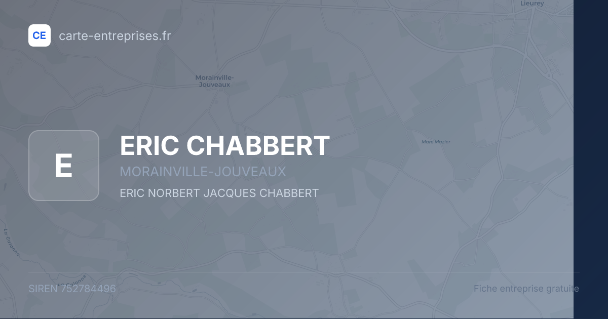 ERIC CHABBERT — 752784496 — fiche entreprise