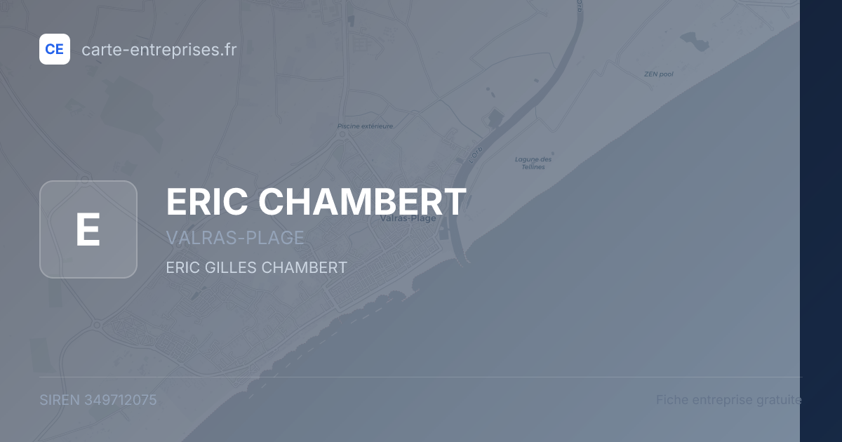 ERIC CHAMBERT — 349712075 — fiche entreprise