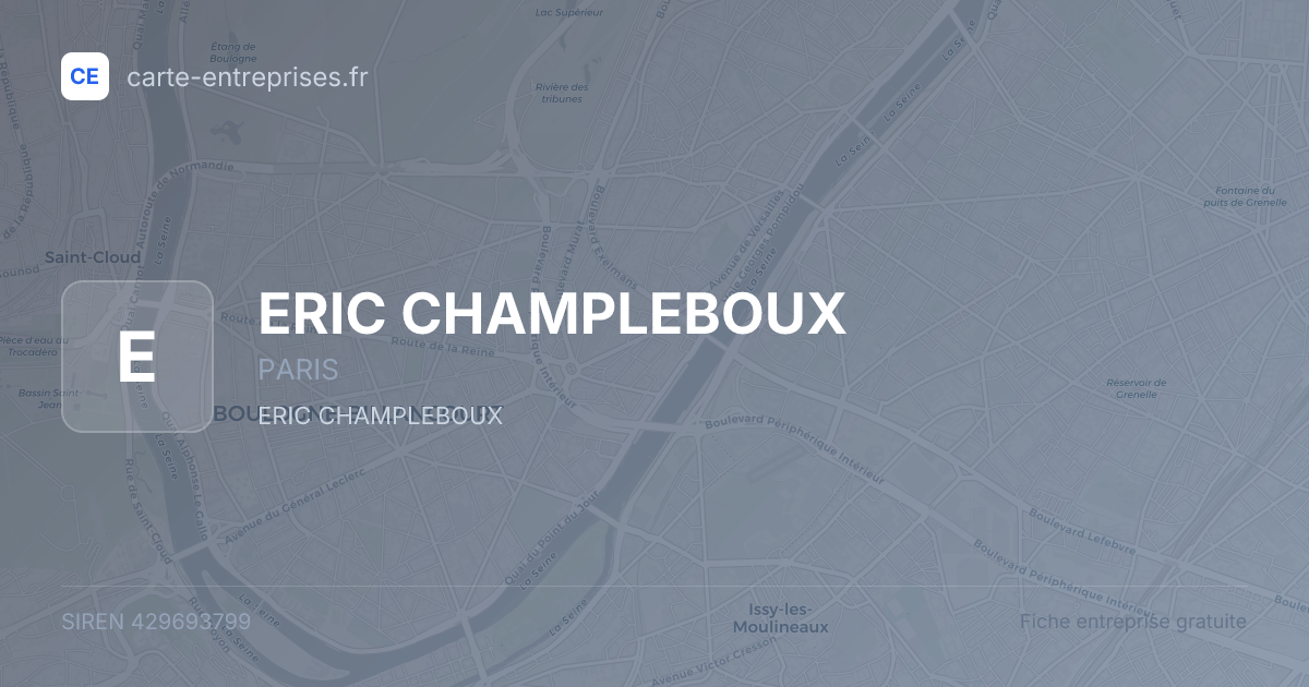 ERIC CHAMPLEBOUX — 429693799 — fiche entreprise