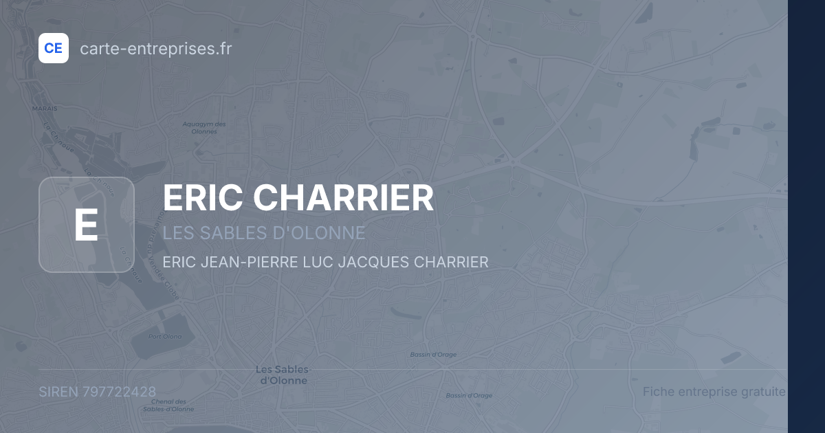 ERIC CHARRIER — 797722428 — fiche entreprise