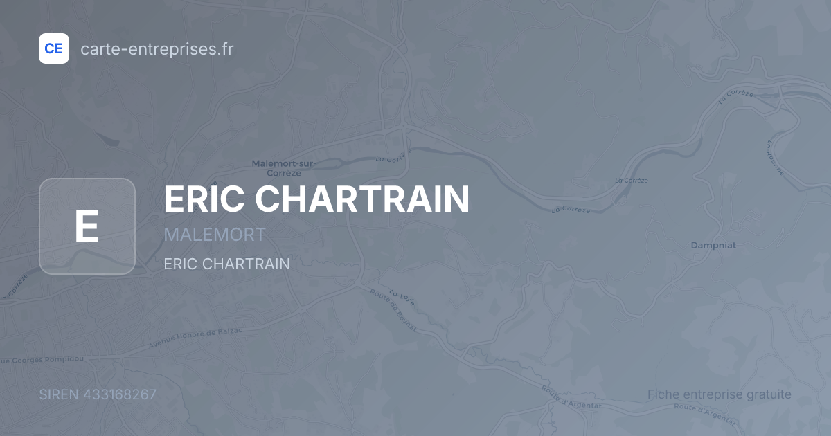 ERIC CHARTRAIN — 433168267 — fiche entreprise