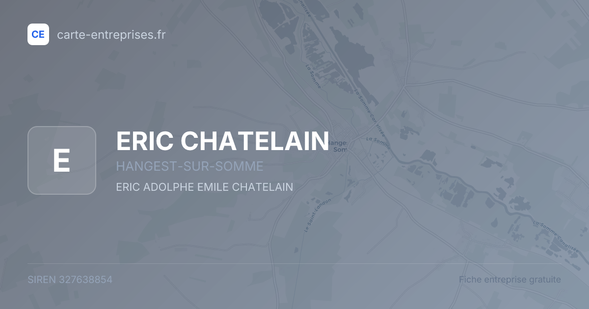 ERIC CHATELAIN — 327638854 — fiche entreprise