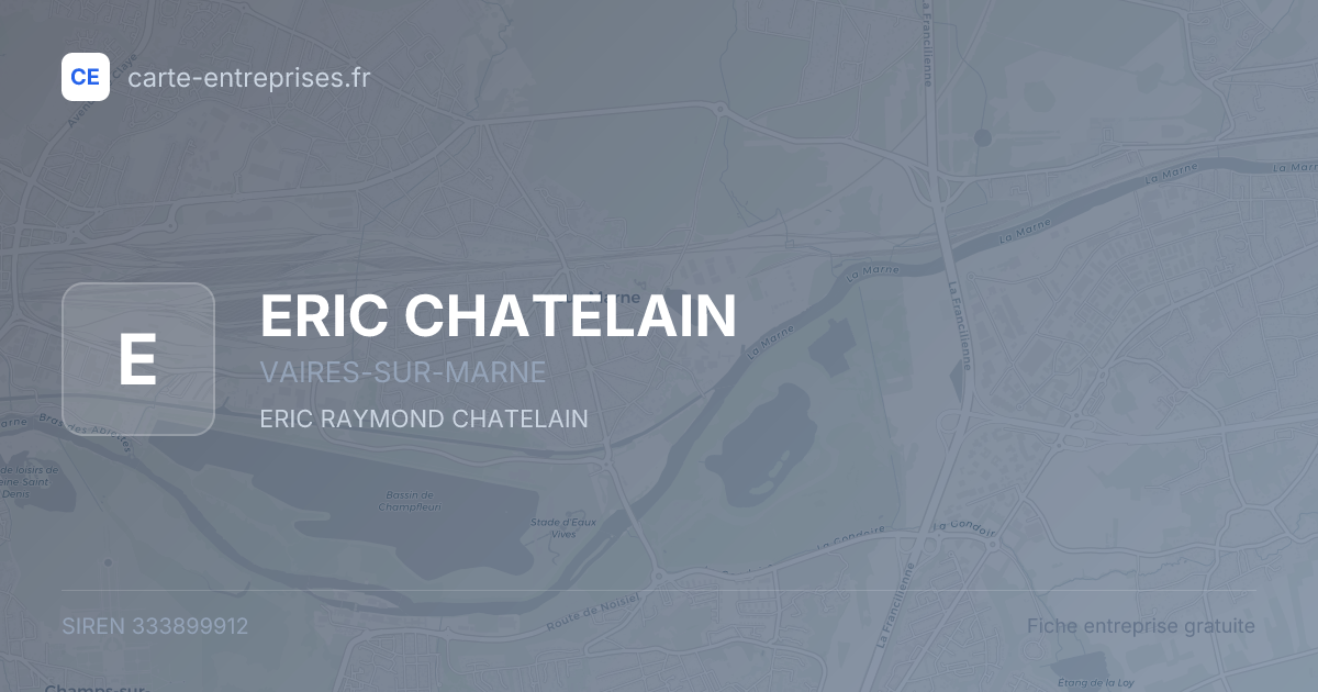 ERIC CHATELAIN — 333899912 — fiche entreprise