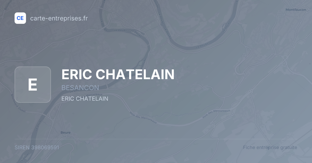 ERIC CHATELAIN — 398069591 — fiche entreprise