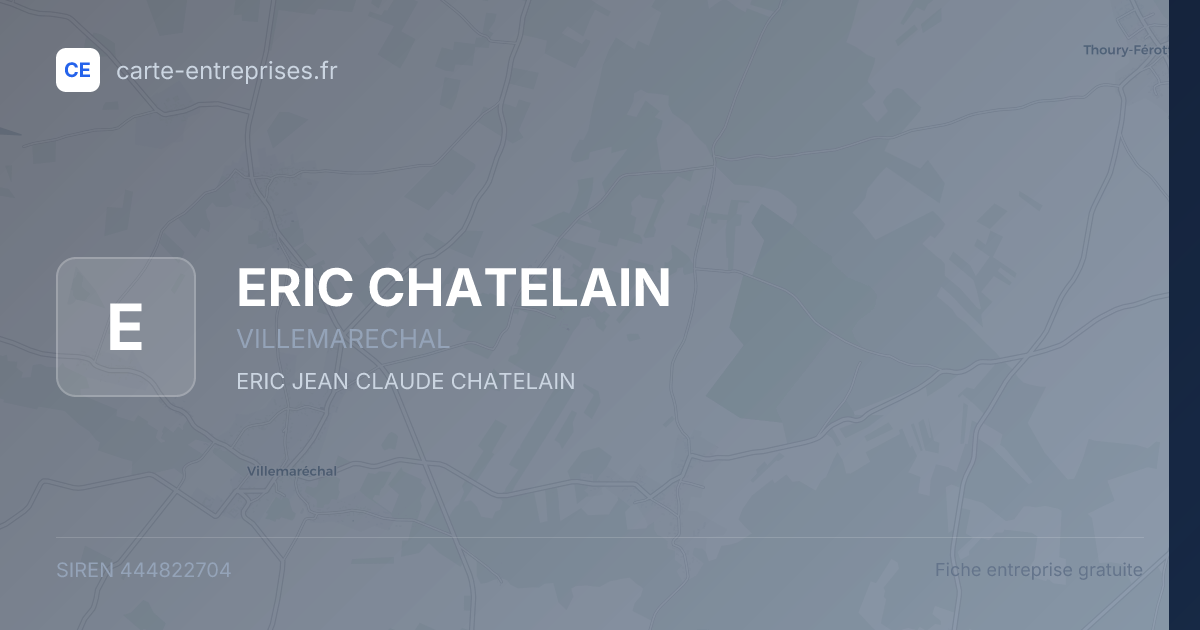 ERIC CHATELAIN — 444822704 — fiche entreprise