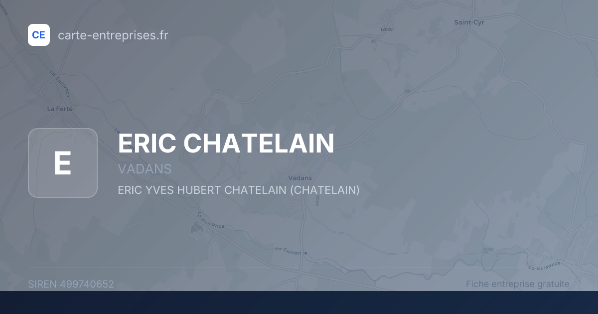 ERIC CHATELAIN — 499740652 — fiche entreprise