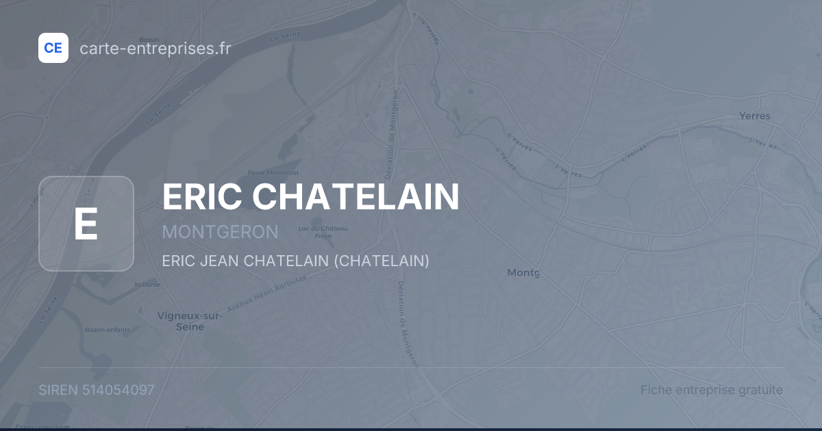 ERIC CHATELAIN — 514054097 — fiche entreprise