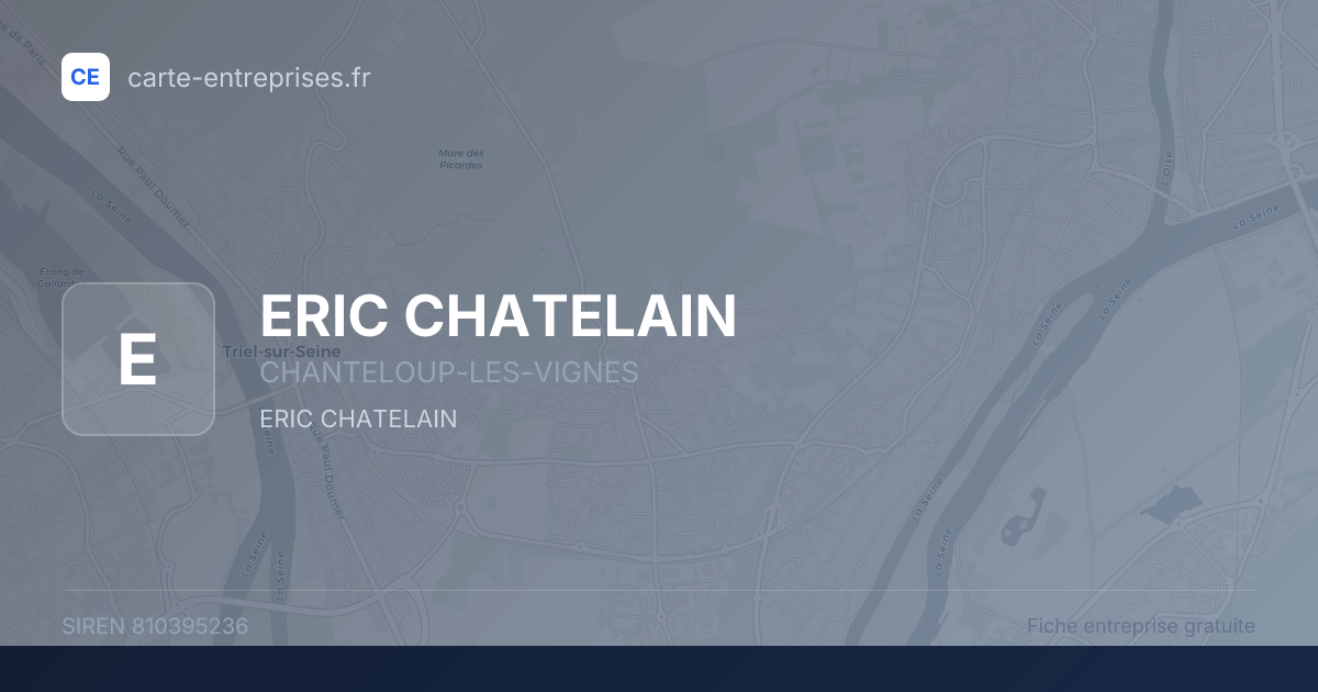 ERIC CHATELAIN — 810395236 — fiche entreprise