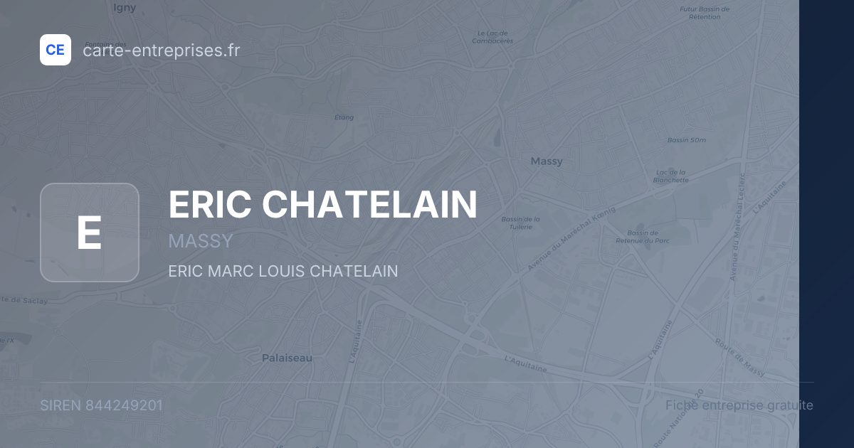 ERIC CHATELAIN — 844249201 — fiche entreprise