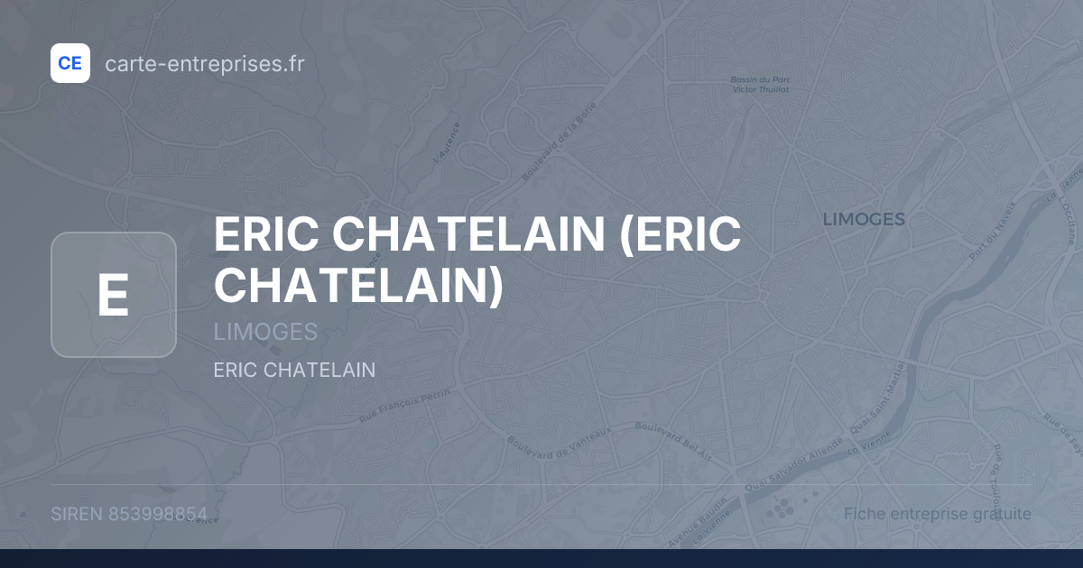 ERIC CHATELAIN — 853998854 — fiche entreprise