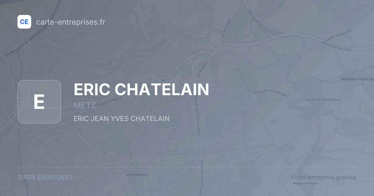 ERIC CHATELAIN — 890902653 — fiche entreprise