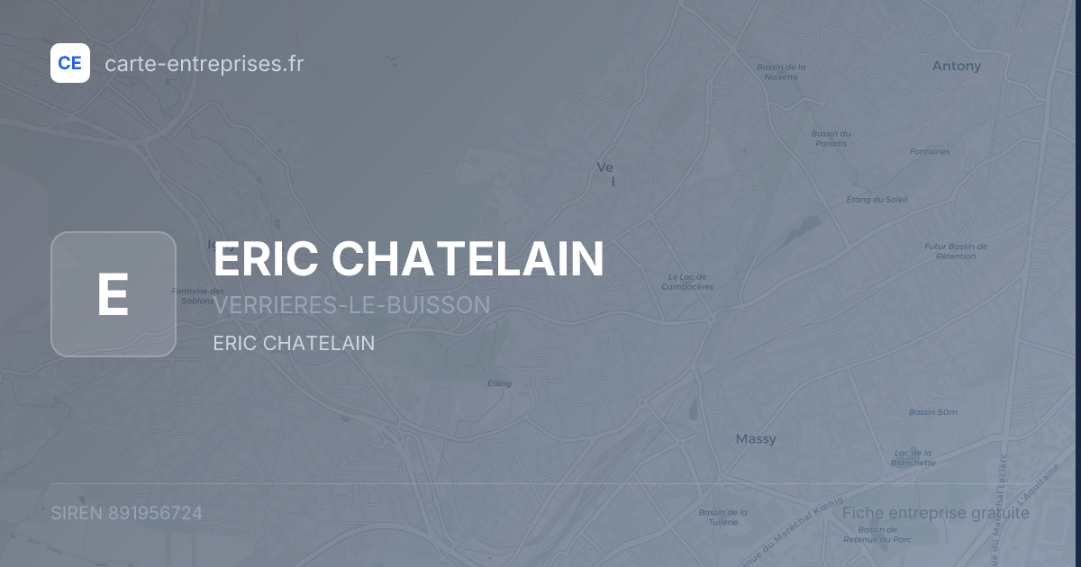 ERIC CHATELAIN — 891956724 — fiche entreprise