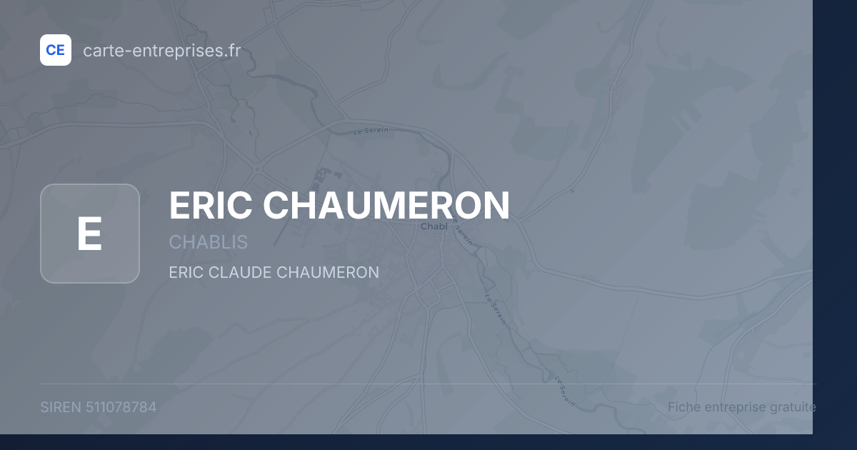 ERIC CHAUMERON — 511078784 — fiche entreprise