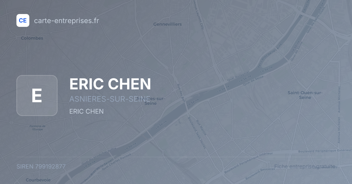 ERIC CHEN — 799192877 — fiche entreprise