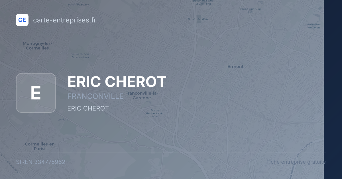 ERIC CHEROT — 334775962 — fiche entreprise
