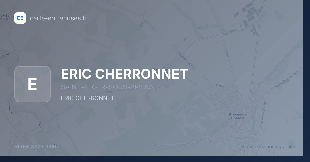 ERIC CHERRONNET — 387609993 — fiche entreprise