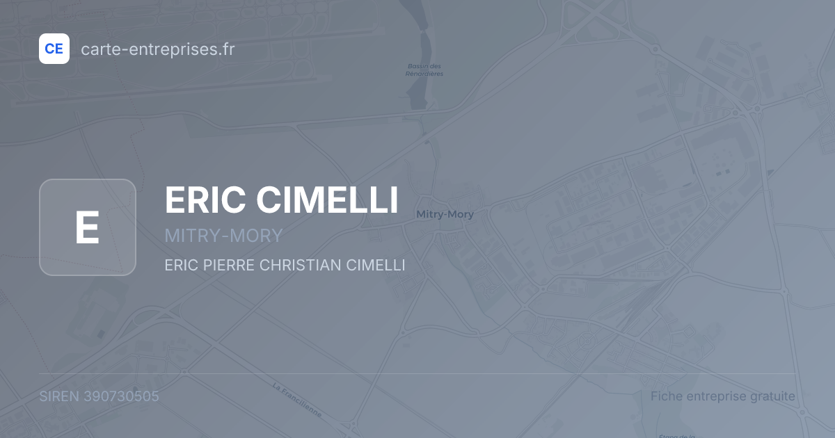 ERIC CIMELLI — 390730505 — fiche entreprise