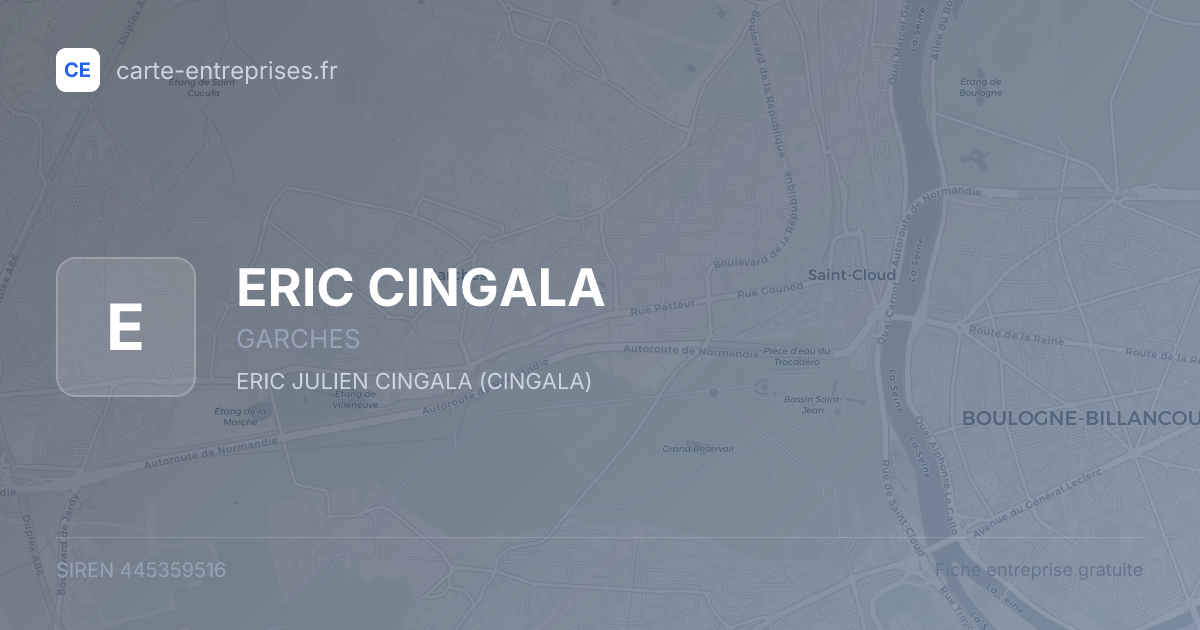 ERIC CINGALA — 445359516 — fiche entreprise